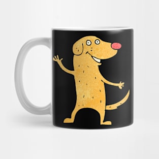 LARGE PRINT CUTE HAPPY ADORABLE  DOG WITH RED NOSE Mug